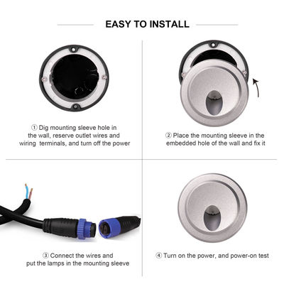 1W Aluminium Housing Buiten Muur LED Lampen Gang LED Trap Licht Met IP65 Waterdicht