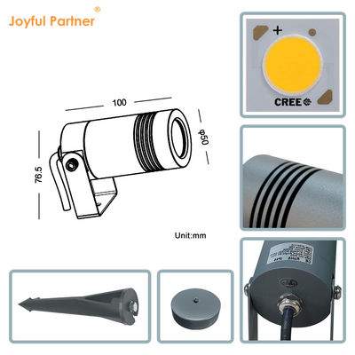 2024 Nieuw Aluminium Hoofdstuk IP66 Waterdicht Lage Spanning 6W CREE COB 12V LED Spike Lampen Voor Looppad