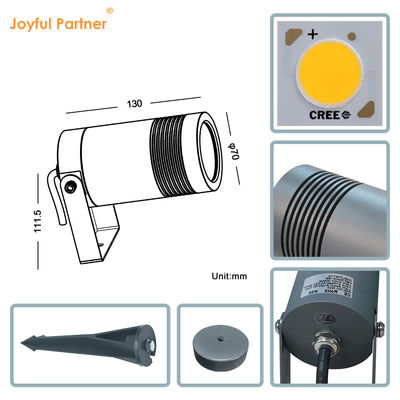 Duurzame koude witte DC12v 24V buitenlandschapsverlichting voor patio met 4,9FT elektrisch koord