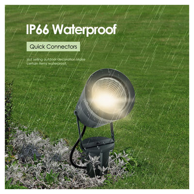 Duurzame koude witte DC12v 24V buitenlandschapsverlichting voor patio met 4,9FT elektrisch koord