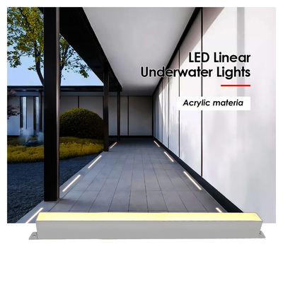 Lineaire zwembadverlichting IP68 Buiten DC24V 316 roestvrij staal LED lineaire balklamp Koud wit