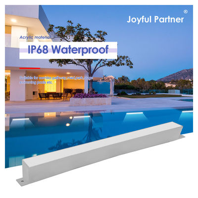 Lineaire zwembadverlichting IP68 Buiten DC24V 316 roestvrij staal LED lineaire balklamp Koud wit