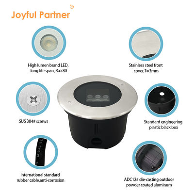 Buiten Led Dekverlichting IP67 Volledige aanpassing Diffuus Gehard Glas DC24V Voor Tuinen Paden