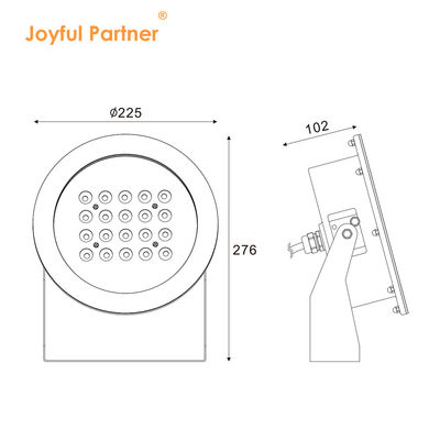 LED onderwater spot lichten 40W roestvrij staal 316 IP68 Warm wit enkelkleurig
