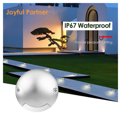 Zijdelingse uitzendende ingebouwde stap licht rond laagspanning 1W DC 24V 3000k IP67 waterdicht koudwit aluminium behuizing