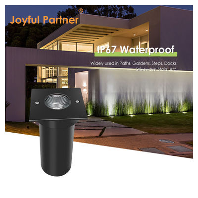 6W COB LED 85mm*85mm Zwart Aluminium Housing Vierkante vorm Ondergrondse begraven LED-lampen Voor buitentuinen