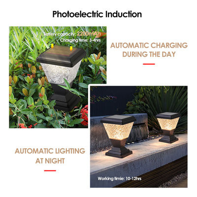 LED Solar Courtyard Light IP65 Buiten waterdicht 3.5W 2200mAh Anti-UV materiaal Plastic met PC-lens voor veranda pad