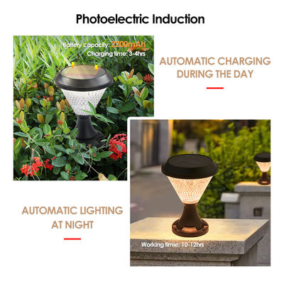 Zonne-energie licht vierkant Ronde vorm DIA 200mm * 260mm RGB afstandsbediening voor de tuin