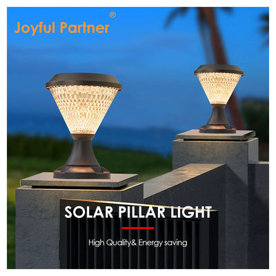 Energie aangedreven pilaarlicht 5W/3.7V Polycrystalline Sloar Panels Epistar DIA 200mm RGB afstandsbediening