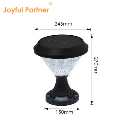 Solar Bollard Lights ABS Materiaal Polycrystalline Sloar Panels Epistar SMD DIA245mm IP65 APP Gecontroleerd waterdicht