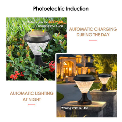 Solar Bollard Lights ABS Materiaal Polycrystalline Sloar Panels Epistar SMD DIA245mm IP65 APP Gecontroleerd waterdicht
