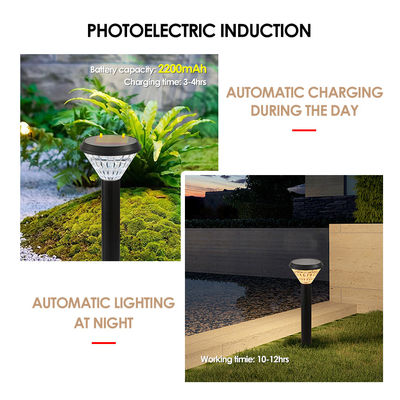 Buitenzollertuinverlichting tot 12 uur duur Kunststoflens Aluminiummateriaal ABS Lichtbeheersing Met Epistar SMD