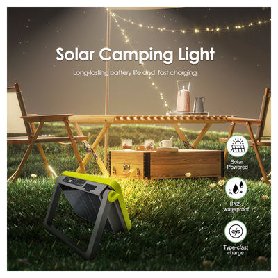 Draagbaar Led Zonnecamperlicht 4W IP65 Waterdicht SMD LED Koud Wit Oplaadbaar Met BT Voor Wandelen