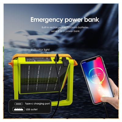 IP65 Waterdicht LED Zonnewerklamp 5054 Epistar LED 1000LM Met 7500mAh Batterij Oplaadbaar