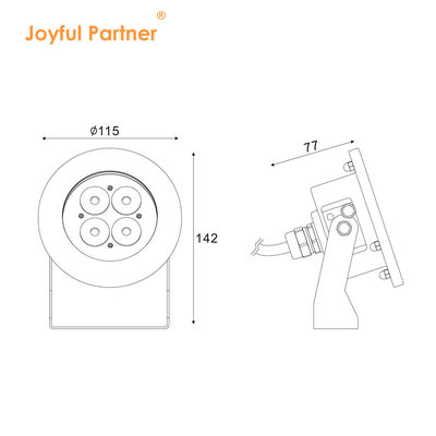 LED Onderwaterlamp Buiten Warm Wit Roestvrij Staal 316 DC24V Laagspanning 4W