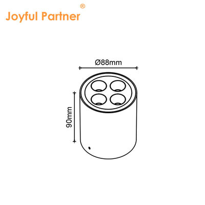 Spot Tuin LED Plafondlicht Oppervlakte gemonteerd Cylindrisch Aluminium 220V 8W 3000K Warm Wit