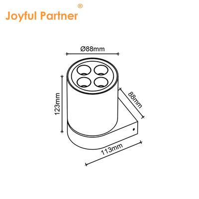 Fabriek Custom oppervlak gemonteerd Downlights 4 * 2w SMD LED Indoor Outdoor IP65 Cylinder Vier gaten