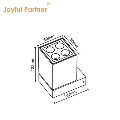 Buiten-Innen Muur Led Light Vierkante 8W DC 24v Warm White SMD LED Casting Aluminium Housing Multifunctional Beam Angle