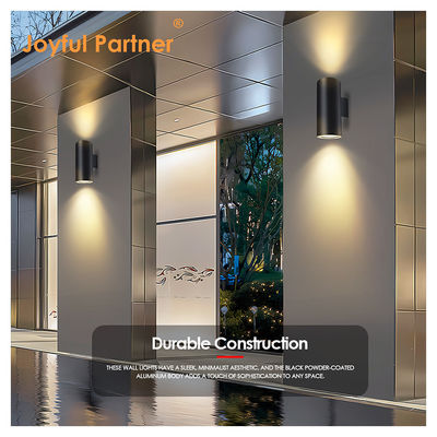 Sconce Outdoor Wall Light IP65 Moderne Matte Zwarte Aluminium Cylinder Tuin Veranda Up Down licht