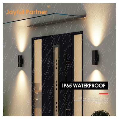 Sconce Outdoor Wall Light IP65 Moderne Matte Zwarte Aluminium Cylinder Tuin Veranda Up Down licht
