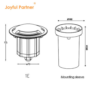 Ingebouwde waterdichte IP67 CE ROHS-certificering Dimmable Square Drive Over lichten voor paden