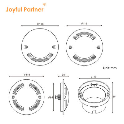 IP67 Ultra dun begraven inground uplight 12V 24V waterdicht deklicht ingebouwde grondlamp
