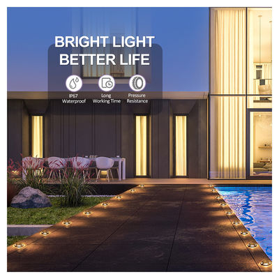 IP67 Ultra dun begraven inground uplight 12V 24V waterdicht deklicht ingebouwde grondlamp