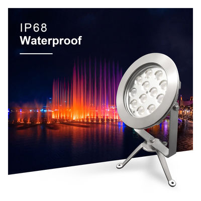 IP68 Outdoor LED Spot Light Roestvrij staal DMX512 RGBW 12w voor onderwater gebruik Ondersteuning DMX controller