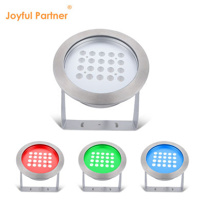 Roestvrij staal IP68 LED onderwaterverlichting 40W Warm wit enkelkleurig vijverlicht voor feest Zwembad Huishouden Tuin
