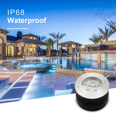 12V 24V LED onderwaterlicht 9W 18W RGB volkleurig roestvrij staal IP68 licht voor zwembad