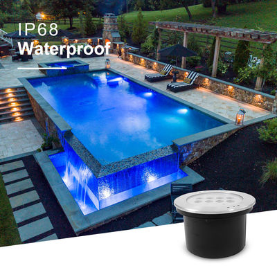 Led zwembadverlichting onder water RGBW IP68 SS316 DIA200mm Waterdicht CE Rohs IP68 Multi Color DC24V