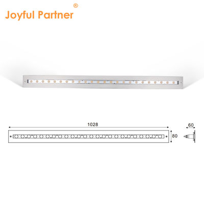 IP68 Onderwater lichte lijn van roestvrij staal 316 24W LED DALI Dimmable met plastic bevestigingshoes
