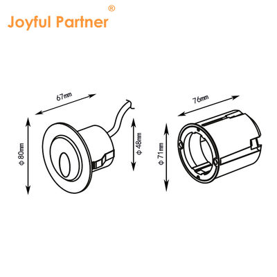 1W Aluminium Housing Buiten Muur LED Lampen Gang LED Trap Licht Met IP65 Waterdicht