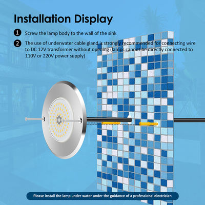 316 Roestvrij staal onderwaterpoellicht IP68 Zwem SMD LED Constant Stroom Driver Met gegarandeerde kwaliteit