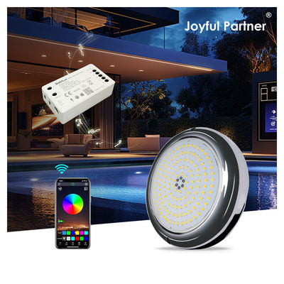 Zwembadverlichting Hars gevulde vlakke vorm RGB oppervlak gemonteerd SMD LED 152mm Dia