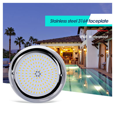 Zwembadverlichting Hars gevulde vlakke vorm RGB oppervlak gemonteerd SMD LED 152mm Dia