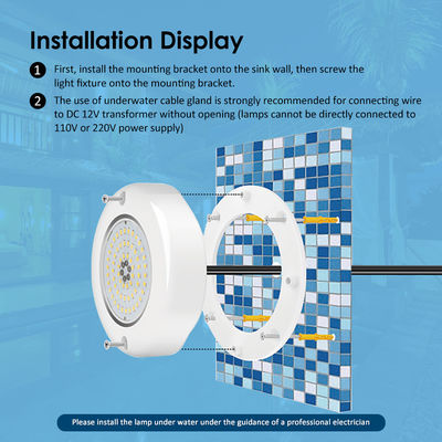 Zwembadverlichting Led 6W 18W 35W 42W Synchroniseerde RGB kleurveranderende hars gevuld
