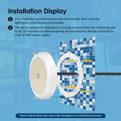 Hars Epoxy IP68 zwembadverlichting Witte kleur PAR56 gloeilamp 10W LED onderwaterlicht