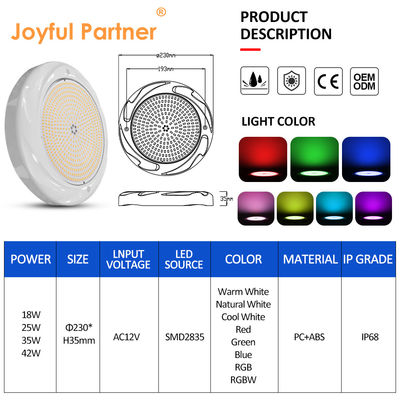 42W LED zwembad licht onderwaterlamp 230*35mm ABS materiaal IP68 waterdicht