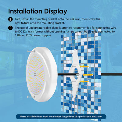35W LED zwembadverlichting voor betonnen zwembad SPA 230*35mm ABS Materiaal AC12V RGB RGBW