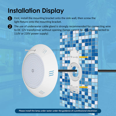 Wand gemonteerd LED zwembad licht 260 * 40mm AC12V 42w afstandsbediening met ABS behuizing Moderne stijl