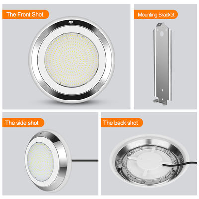 RGB onderwater LED zwembad licht IP68 DIA280MM Wand gemonteerd roestvrij staal