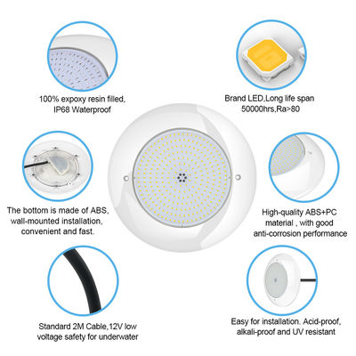 Onderwater zwembad licht Led Factory muur gemonteerd 260mm * 40mm RGBW kleur door afstandsbediening