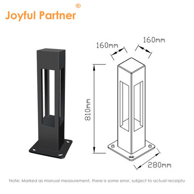 Paal Landschapsverlichting Buiten 160*160*800MM Bridgelux LED 3000K 10w Met Twee Jaar Garantie