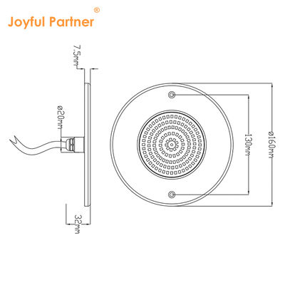 Hars gevuld zwembad lichtreflector 160mm DC12V 10W Volledig kunststof SMD2835 108pcs RGBW Kleur Constante spanning
