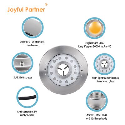 Hoge kracht IP68 waterdicht 12W 18W FONTAINE RGB LED licht met CE ROHS certificaten