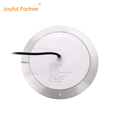 IP68 LED PAR56 Zwembadlamp RGB Kleurverandering 12VDC AC 35W DIA 280mm SMD2835 432 stuks Met Kleurenverpakking