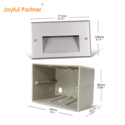 Nieuwe rechthoekige 3W SMD LED-stappenlampen 170*106mm AC100-240V IK10 Buitenwit