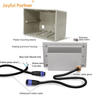 Nieuwe Rechthoekige 3W SMD2835 LED Trapverlichting 170*106mm AC100-240V Witte Kleur 3000K