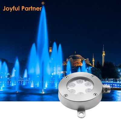 DMX512-bestuurbaar LED Fonteinlamp DC24V 12W 3000K Roestvrij Staal IP68 Voor Landschap Onderwater